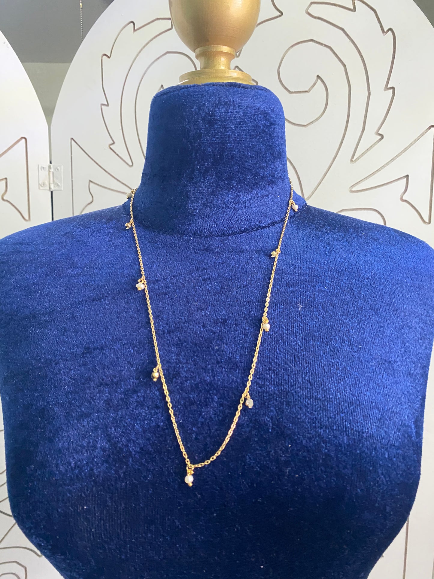 Body chain 3 en 1 Perlas y cristales