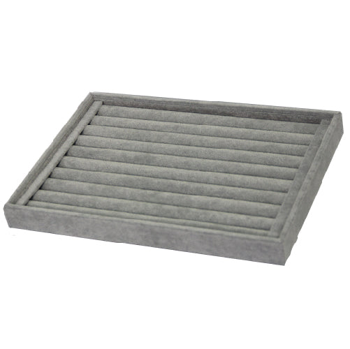 Charola terciopelo gris para anillo