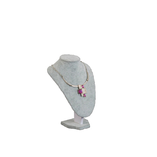 Cuello mediano terciopelo gris