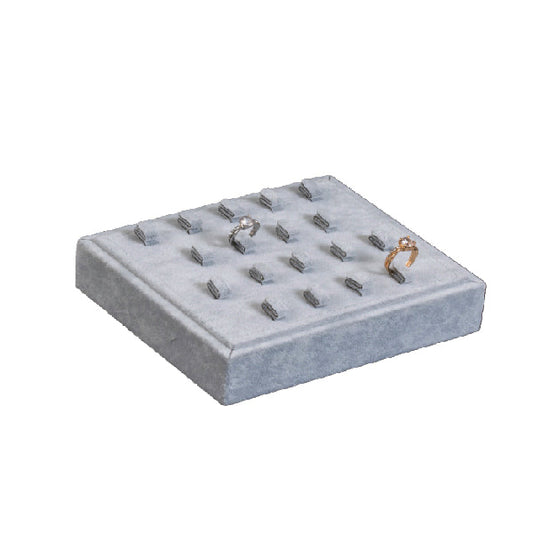 Charola terciopelo gris para anillos