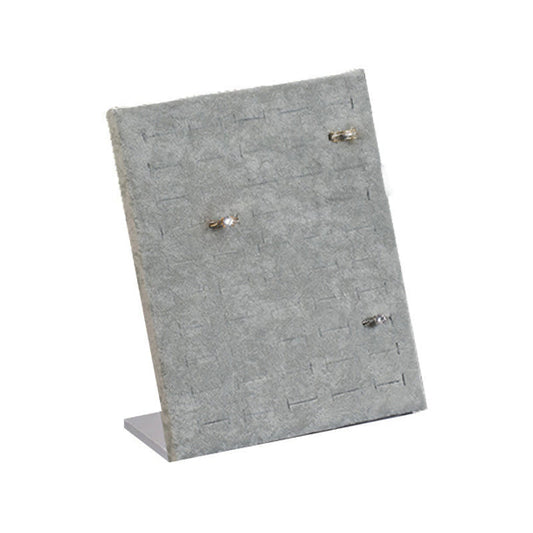 Panel exhibidor terciopelo gris 50 anillos