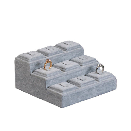 Base terciopelo gris 9 anillos