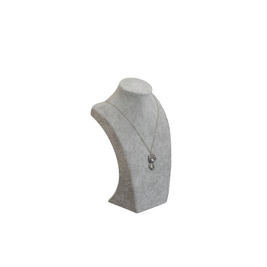 Cuello terciopelo gris cuadrado mediano