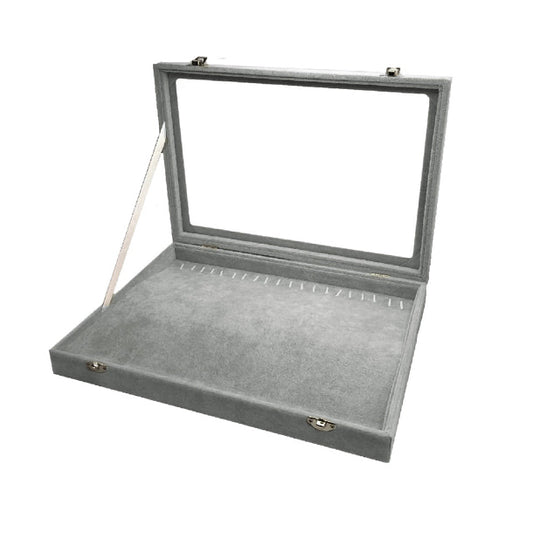 Caja terciopelo gris para cadena
