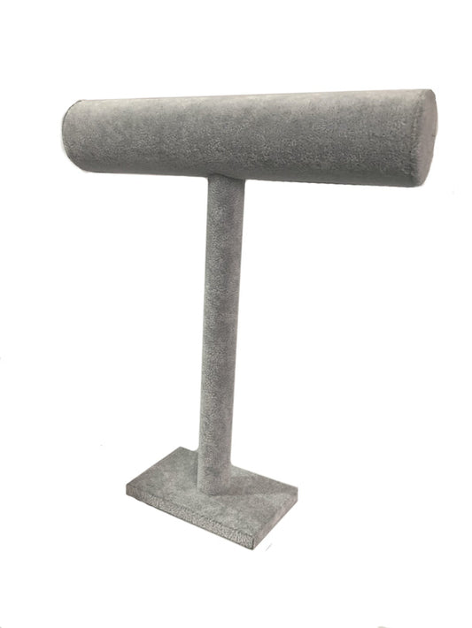 Tubo terciopelo gris para collar