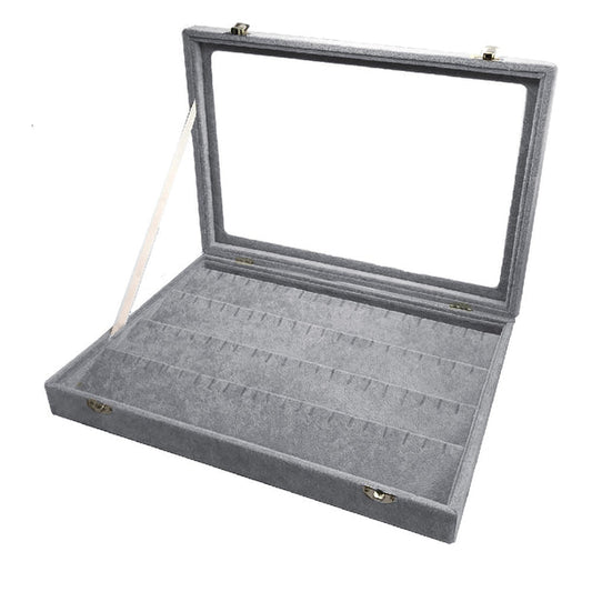 Caja terciopelo gris para arete largo